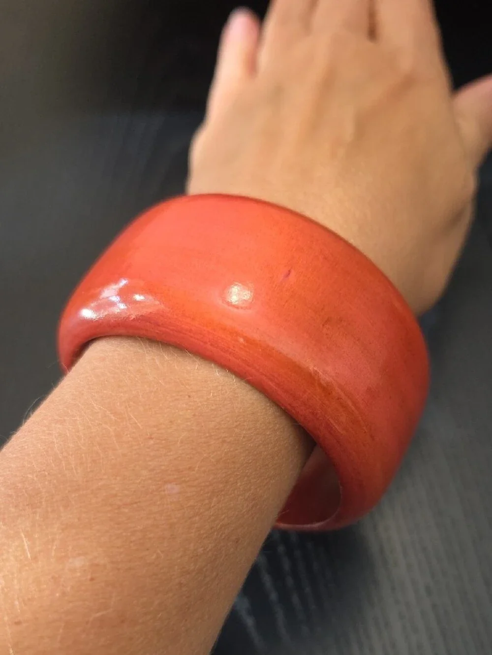 Macy's Coral Wide Bangle Bracelet
